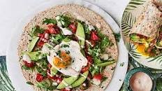 Avocado and egg breakfast burrito