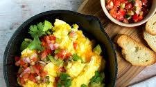 Avocado and Scrambled Eggs with Salsa