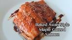 Baked Asian Style Maple Glazed Salmon