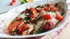 Baked Flounder with Tomatoes and Basil