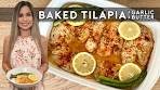 BAKED TILAPIA WITH GARLIC BUTTER | Easy Baked Tilapia ...