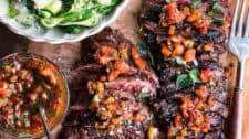 Balsamic Skirt Steak with Red Pepper Relish