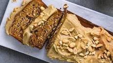 Banana cake with peanut butter frosting