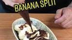 Banana Split 🍌 - 1 banana - Vanilla ice cream - Chocolate ...
