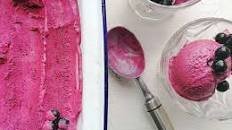 Blackcurrant no-churn ice cream