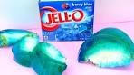 Blue Berry Jello CAKE w. Fluffy Angel Food Center