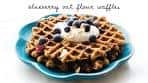 Blueberry Oat Flour Waffles {vegan & oil-free}