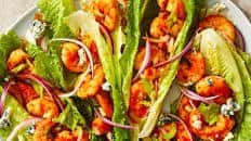 Buffalo Shrimp Lettuce Wraps