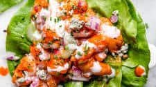 Buffalo Shrimp Lettuce Wraps