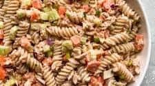 Buffalo Tuna Pasta Salad (gluten free, dairy free)