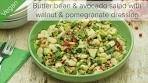 Butter bean & avocado salad with walnut & pomegranate ...