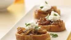 Caramelized Onion and Goat Cheese Crostini