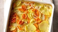 Carrot, Parsnip and Potato Gratin