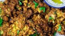 Cauliflower Fritters Recipe with Cumin and Mint Yogurt