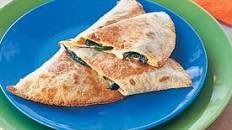 Cheese and spinach quesadillas