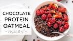 CHOCOLATE PROTEIN OATMEAL ‣‣ high protein breakfast