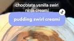 chocolate vanilla pudding swirl creami! 🍨🍫🍥 base: 125ml ...