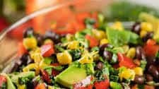 Chopped Cilantro Spinach Salad with Fresh California Avocado