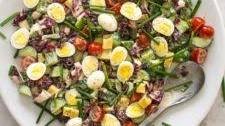 Chopped Salad With Quail Eggs