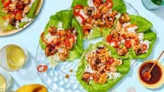 Chrissy Teigen's Sweet & Spicy Chicken Lettuce Cups with Peppers & Jasmine Rice