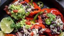 Cilantro Lime Rice and Black Bean Stuffed Peppers