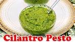 Cilantro Pesto a homemade recipe