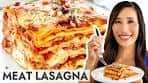 Classic Meat Lasagna with Beef and Pork