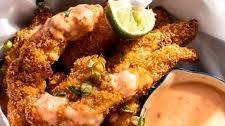 Coconut Chicken Fingers with Bang Bang Sauce