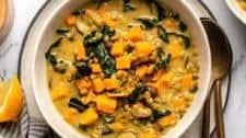 Coconut Curry Lentil Soup with Kale