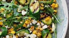 Corn and grilled zucchini salad