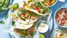 Crab Tacos with Coriander, Spring Onions and Mango