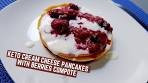 Cream Cheese Pancakes With Berries Compote Keto