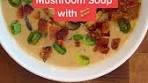 Creamy Mushroom Soup with Bacon Recipe