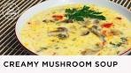 Creamy Mushroom Soup with Cheese