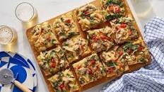 Creamy Mushroom & Spinach Flatbread with Fontina & Garlic