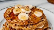 Crispy, Buttery Banana Bread Pancakes