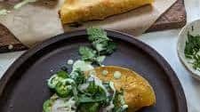Crispy Chipotle Chicken Tacos with Avocado Cilantro Crema