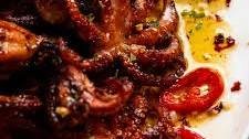 Crispy marinated baby octopus