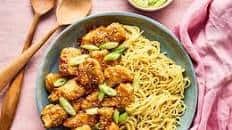 Crispy sesame lemon chicken