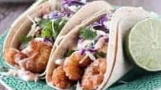 Crispy Sweet Chili Shrimp Tacos with Cilantro Slaw