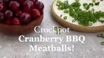 Crockpot Cranberry BBQ Meatballs