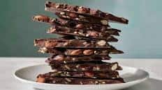 Dark Chocolate Bark with Roasted Almonds and Seeds