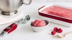 Easy raspberry sorbet recipe with fresh raspberries