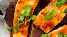 Easy sweet chilli oven baked salmon