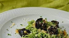 Escargot and Pollock over Spinach Noodles