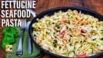 Fettucine Seafood Alfredo Recipe | Seafood Pasta Recipe