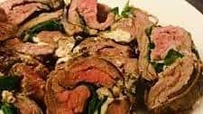 Flank Steak Stuffed with Spinach and Goat Cheese