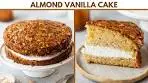Fluffy Caramelised Almond Vanilla Cake With Custard- Cream ...