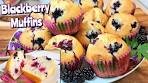 Fluffy, delicious blackberry muffins, very quick and easy to make.