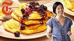 Fluffy Lemon Ricotta Pancakes with Blueberry Syrup ...